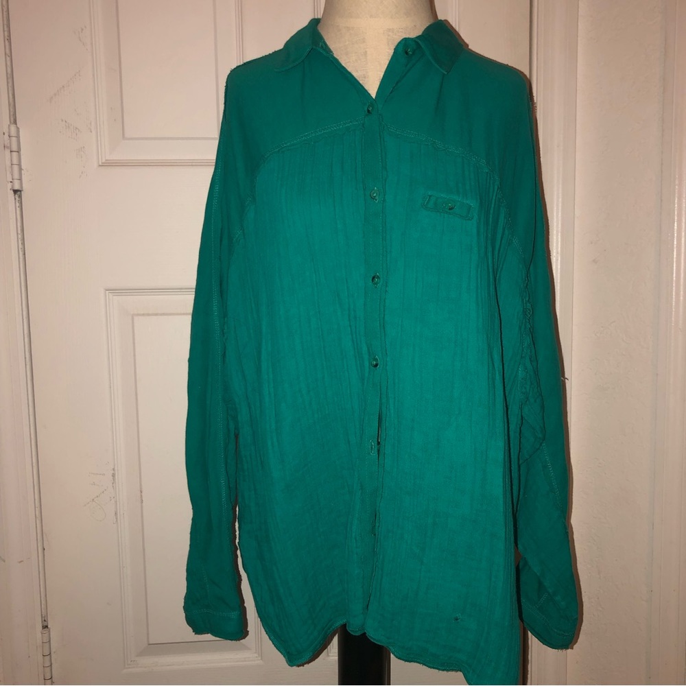 Urban Outfitters Button Front Gauze Shirt